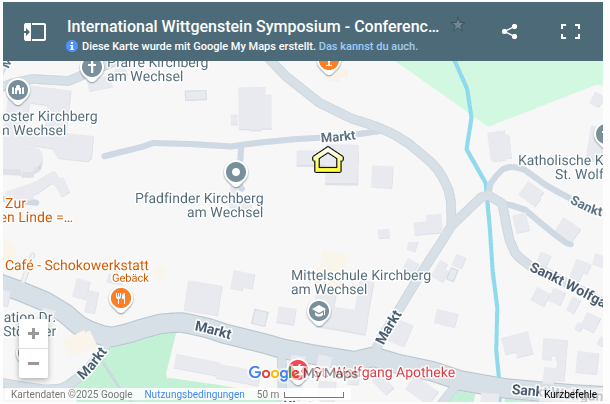 Google Maps Kartenansicht des Konferenzzentrums