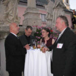 30th IWS ((c)Patricia Emberger) Sascha Windholz, Christian Kanzian, Sarah Schuller, Rafael Hüntelmann at the village square