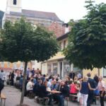 Dorffest vor dem Gemeindeamt Kirchberg/W. zum 40. IWS